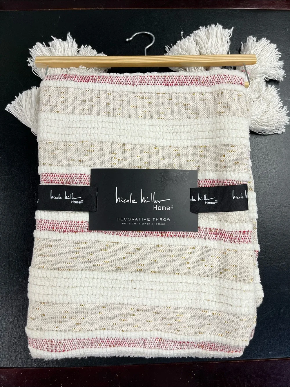 Nicole Miller decorative throw blanket